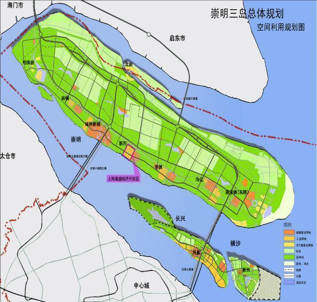 崇明最新规划图揭晓，未来生态绿色明珠的壮丽蓝图